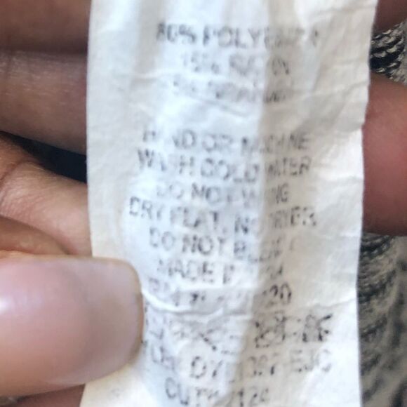 Alya gray and black striped long sleeve midi dress, size xs - Picture 7 of 12